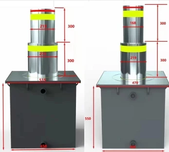 Security Bollard Stainless Steel Removable Traffic Bollard  controller box for bollard