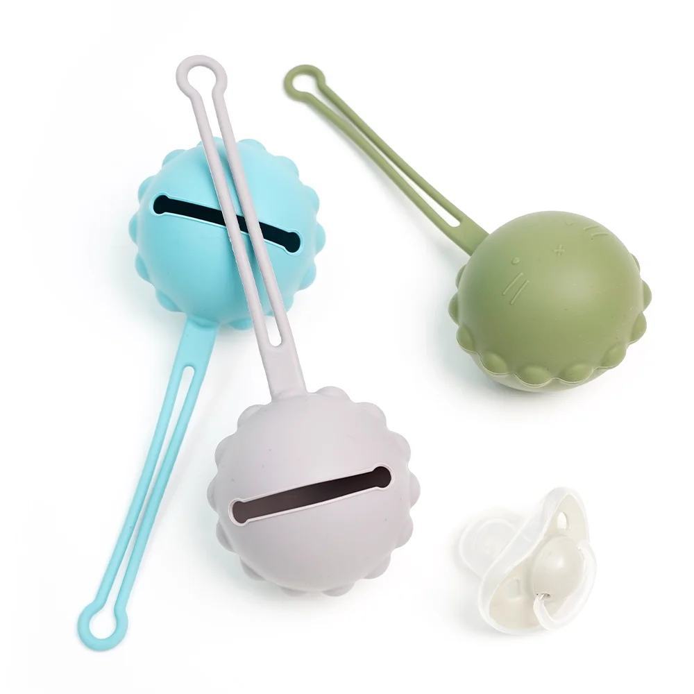 Custom Wholesale Silicone Teether Pacifier Bag Design Baby Pacifier Bag for Newborn