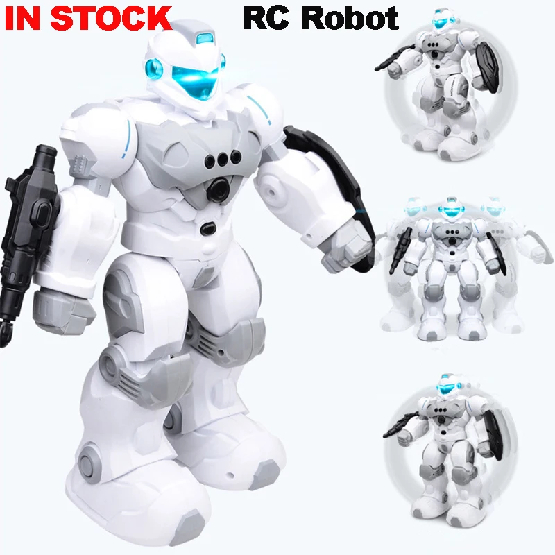RC Robot With Light Remote Control Robot Music Sing Dance Infrared Mechanic Toy Gesture Sensor Control Technology Boys Gift
