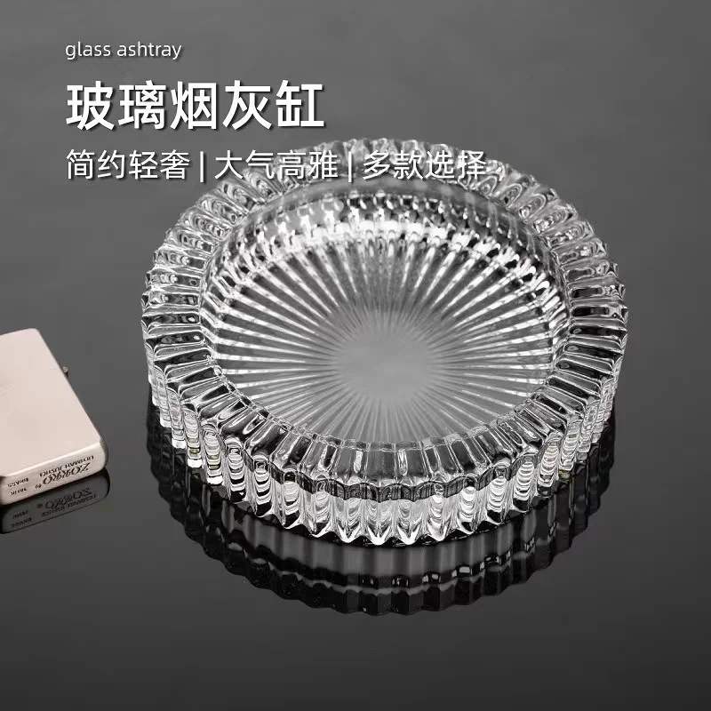 Fancy Personalized Custom Printed Logo New Style Glass Ashtray