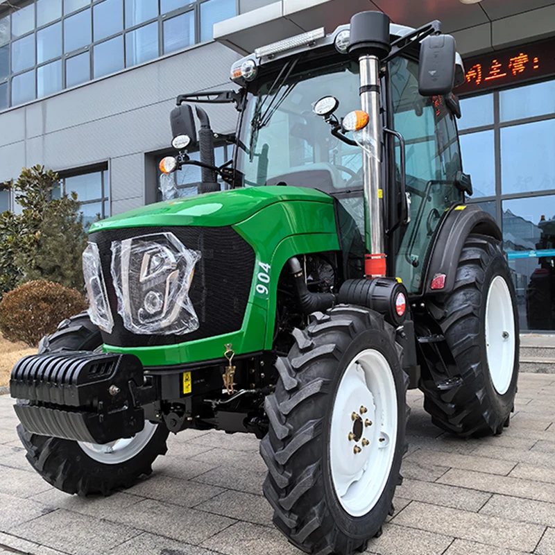Greenhouse Orchard Wheel Tractor With Anti-rolling Frame 4*4 70HP 4 WD Mini Tractor