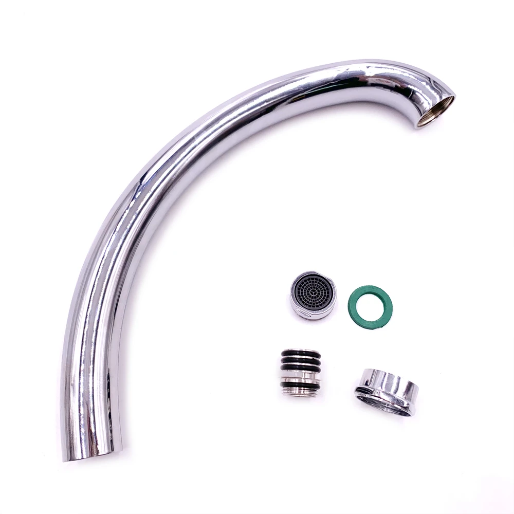 Stainless Steel 201 Chrome Plated Faucet Spout Tube Length 39cm