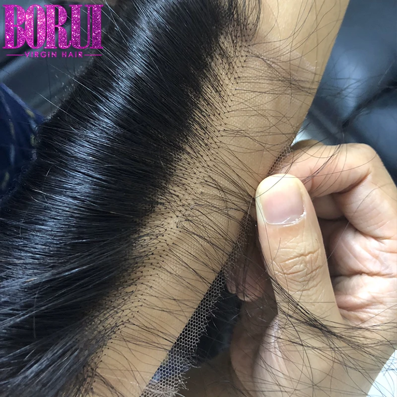 
BORUI HAIR Swiss HD Lace Closure Vendor, HD Invisible HD Lace Closure 5x5 Straight with Pre-Plucked 