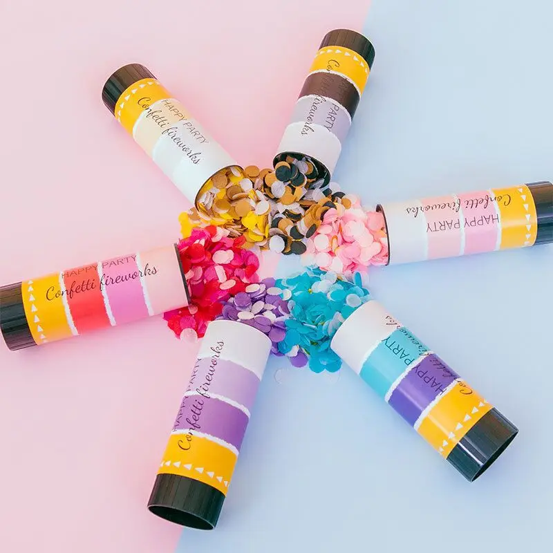Wedding hand-twisted fireworks small salute Spring fireworks tube confetti Birthday party wedding wedding supplies