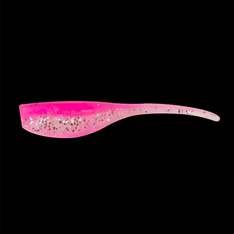 5cm 1g Tadpole Soft Bait Double Color Paddle Tail Pvc Polliwog Soft Fishing Lure Worm With Crank Hook Tadpole Lures Baby Shad