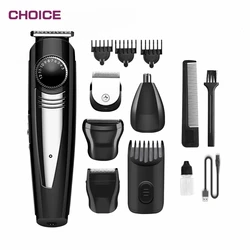 Private Label 5 in 1 Professional Hair Clipper Trimmer Mens Cordless Hair Trimmer Set Rechargeable Hair Clipper