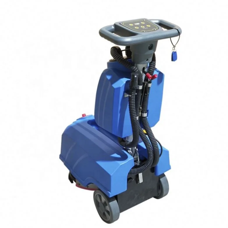 Mini Portable Small Manual Compact Automatic Walk Behind Floor Scrubber Drier Washing Machine For Office Warehouse Store