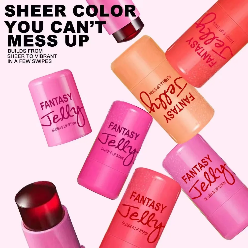 Hot Sale Cosmetic Lasting Matte Rouge Cheek Contour Lipstick Cream Nourishing Moisturize Blusher Stick Jelly Cheek Blush Stick