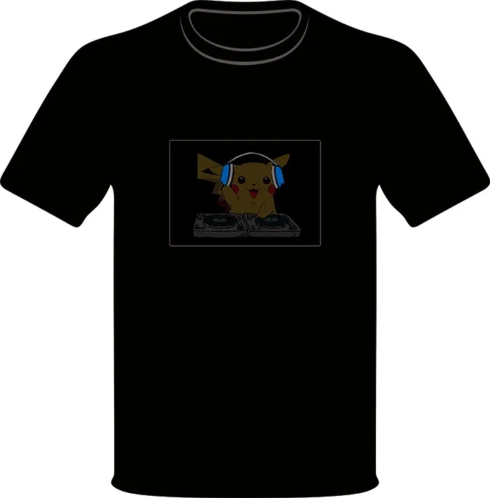 Celebration party costumes EL panel flashing clothes sound  activated light up led t shirt for rave accessories party