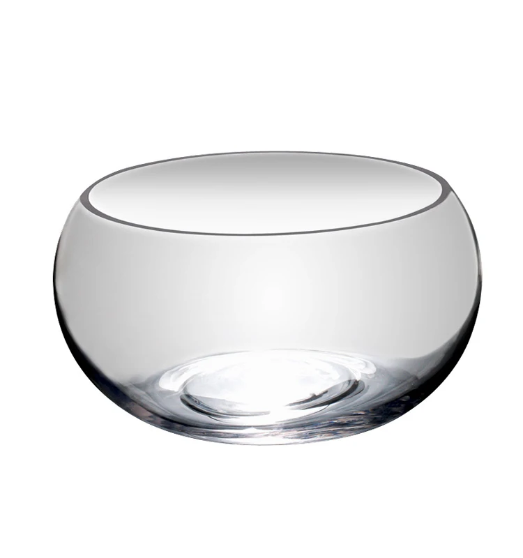 Wholesale Goldfish Bowl Small Round Clear Glass Fish Bowl Decoration Large Aquarium Tank