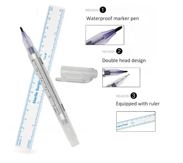 High Quality Medical Surgical Marker Skin Pen Non-toxic Skin Marker Pen Surgical Marker