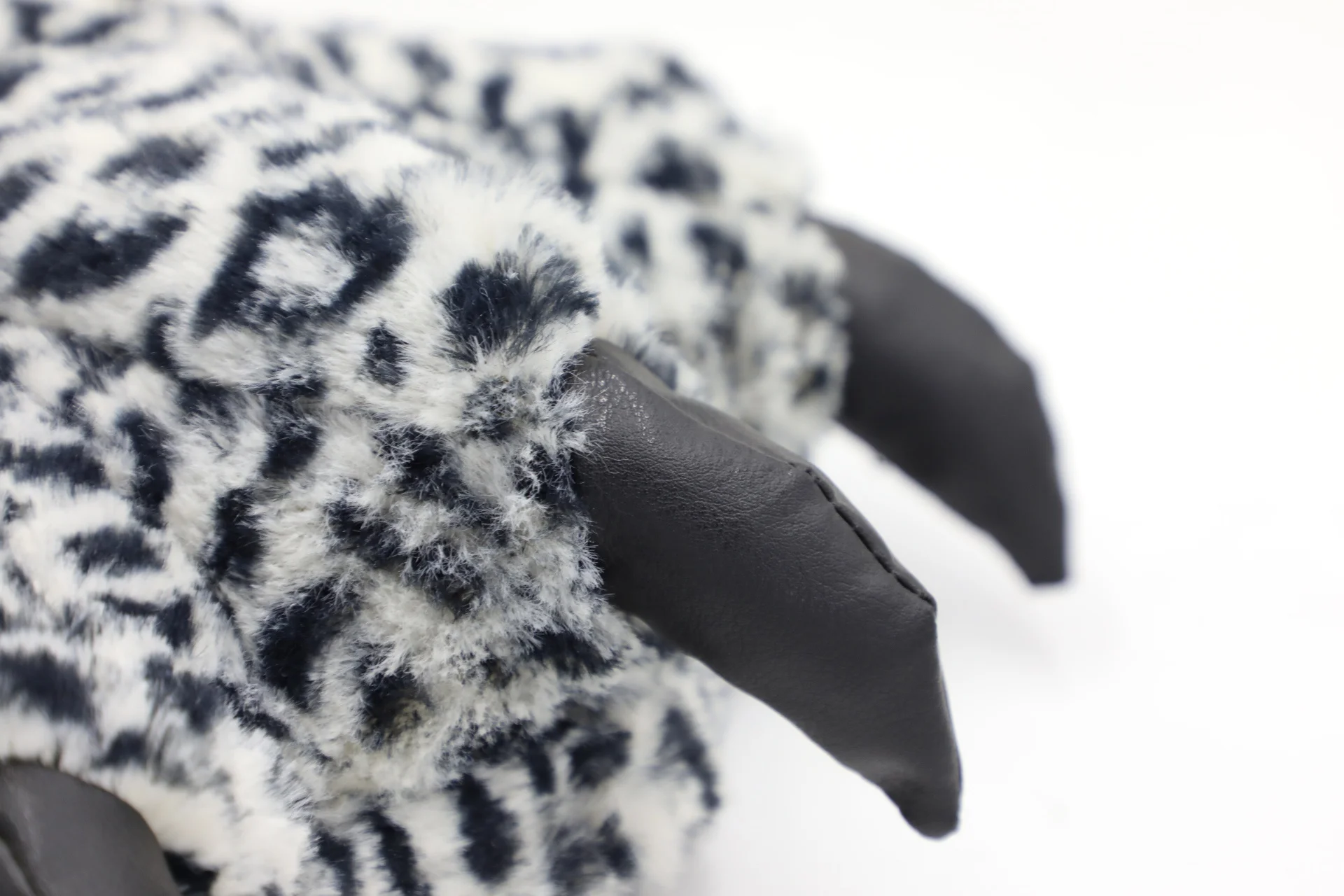 women fashion leopard animal paw velvet warm winter indoor toy slippers