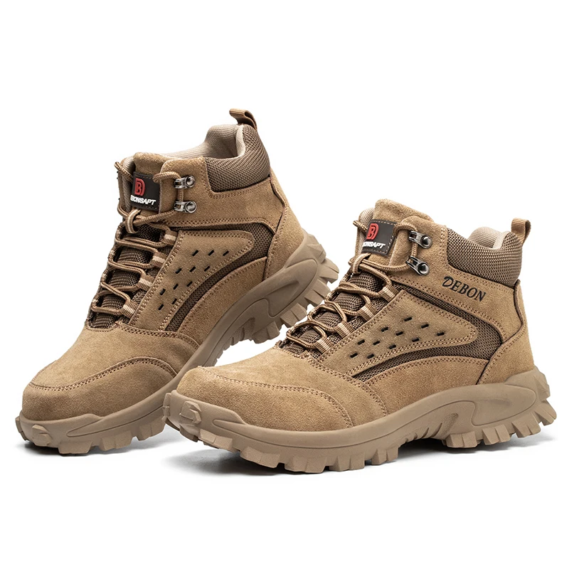 Модная мягкая Промышленная защитная обувь DEBONSAPT, мужские рабочие ботинки со стальным носком, защитная обувь, защитные ботинки