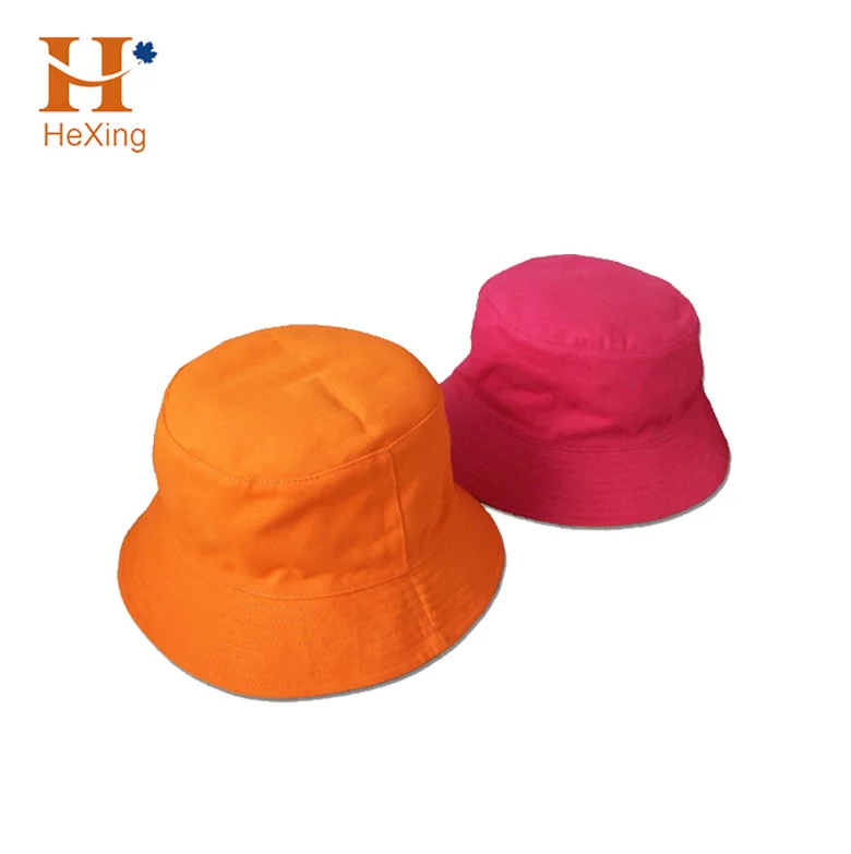 Outdoor Flat Top Wide Brim Fisherman Bucket Hat Kids Mens Sun Protection Custom Plain High Quality White Cotton Bucket Hat