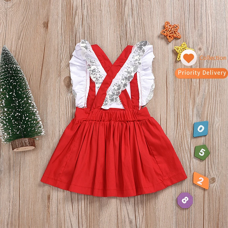 Wholesale Christmas Girls Dress Lace Children Dress for Summer Kid Dress