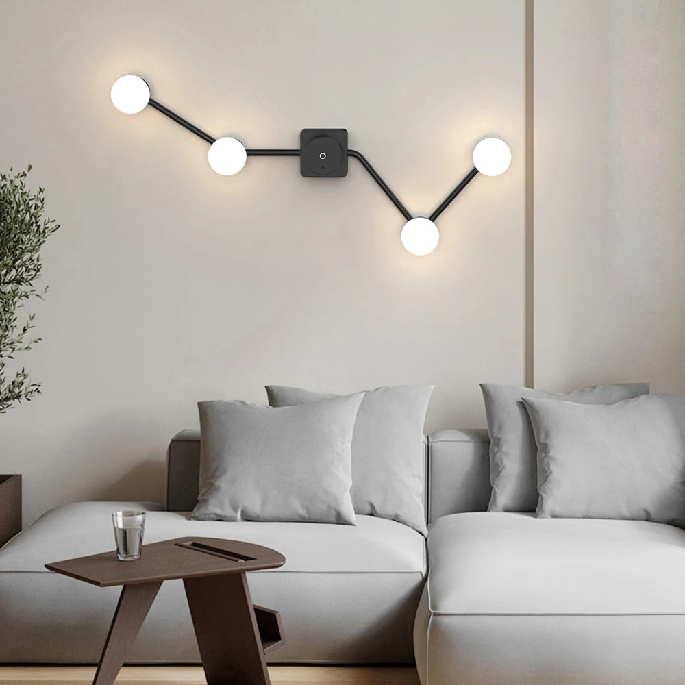 Nordic Detachable Rechargeable Wall Sconce Indoor easy for installation Hotel Bedside Battery Powered Wall Lamp