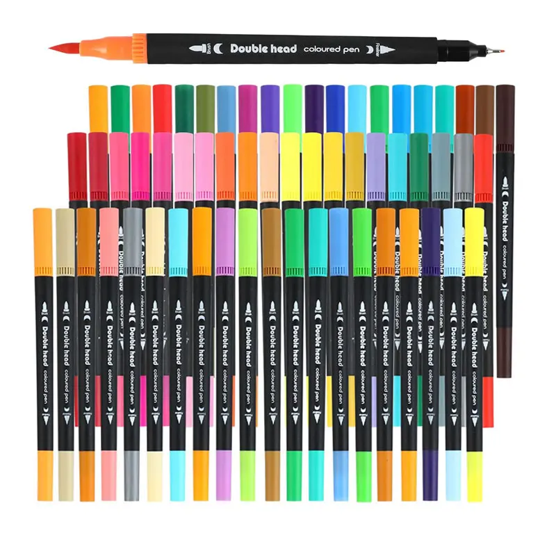 Marcadores Doble Punta Dual Tip Brush Markers 60 120 Colors Drawing Water Art Markers School Supplies Watercolor Marker Pen