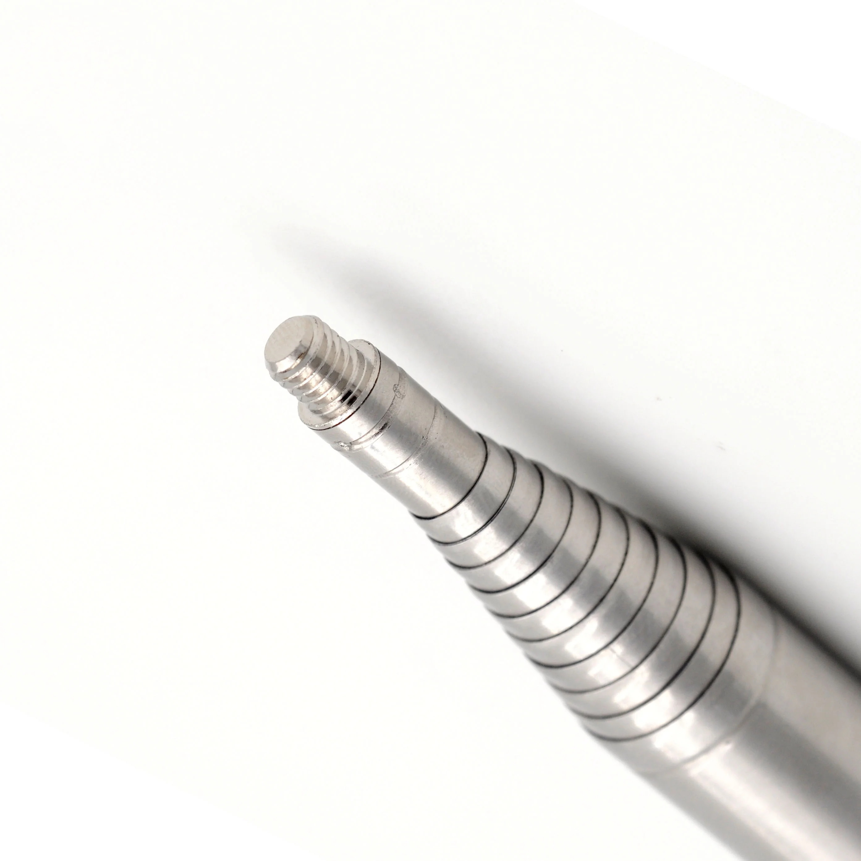 Custom length stainless steel telescopic pole with thread