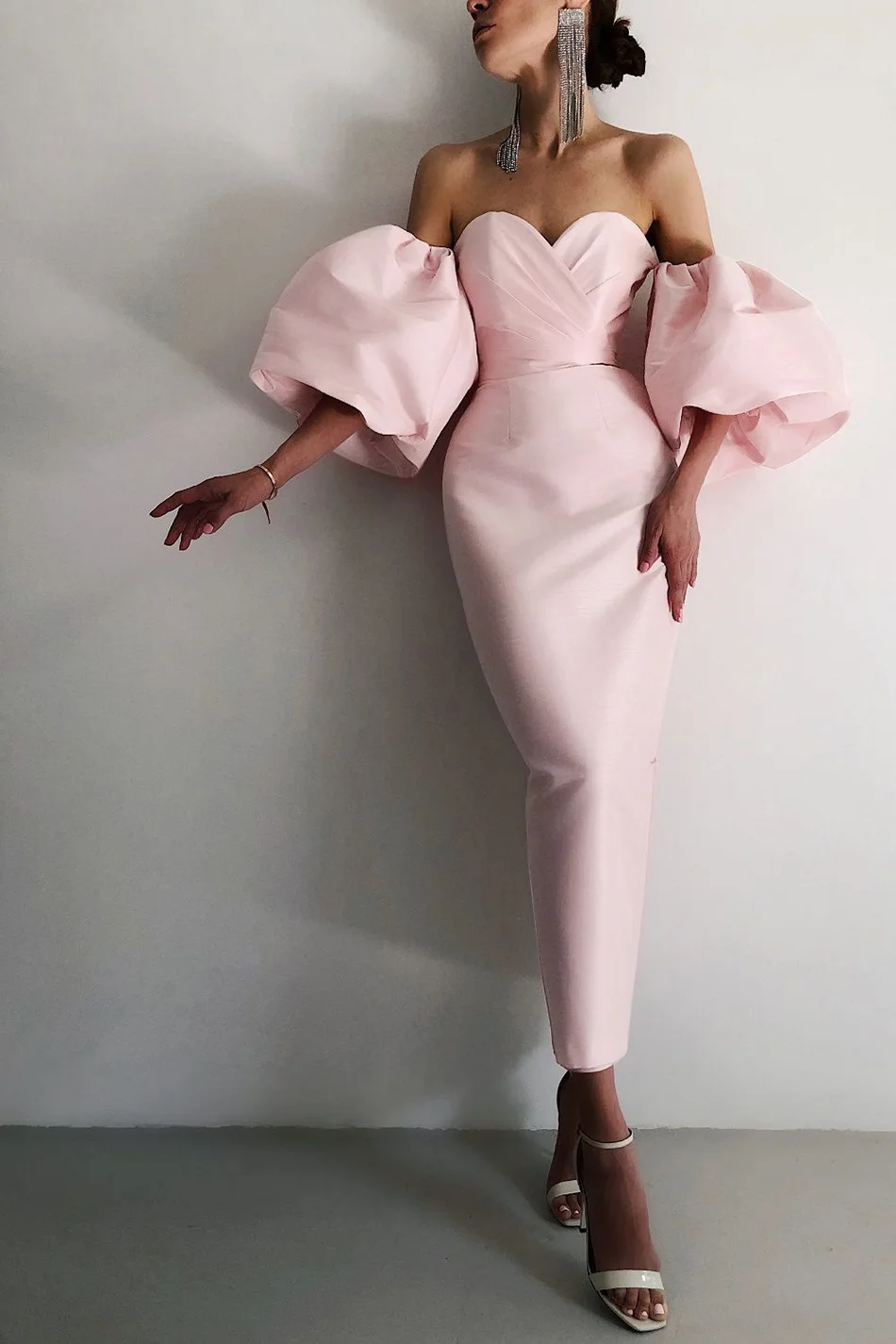 Luxury dress for ladies 2011 puff bubble sleeve dress high quality wholesale prom dresses 2022 formal clothing women