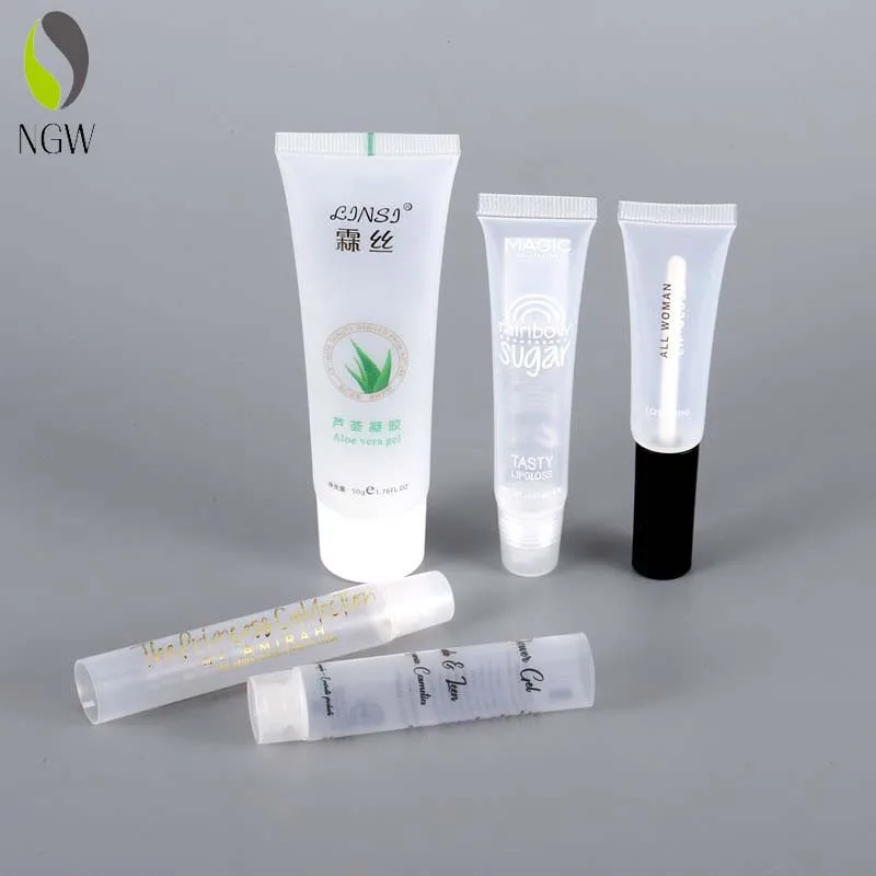 Customized white Cosmetic Tube Packaging Plastic Tube Empty Extrusion Skin Care Lotion Essential Oil PE Tube 25g35g45g65g75g85g