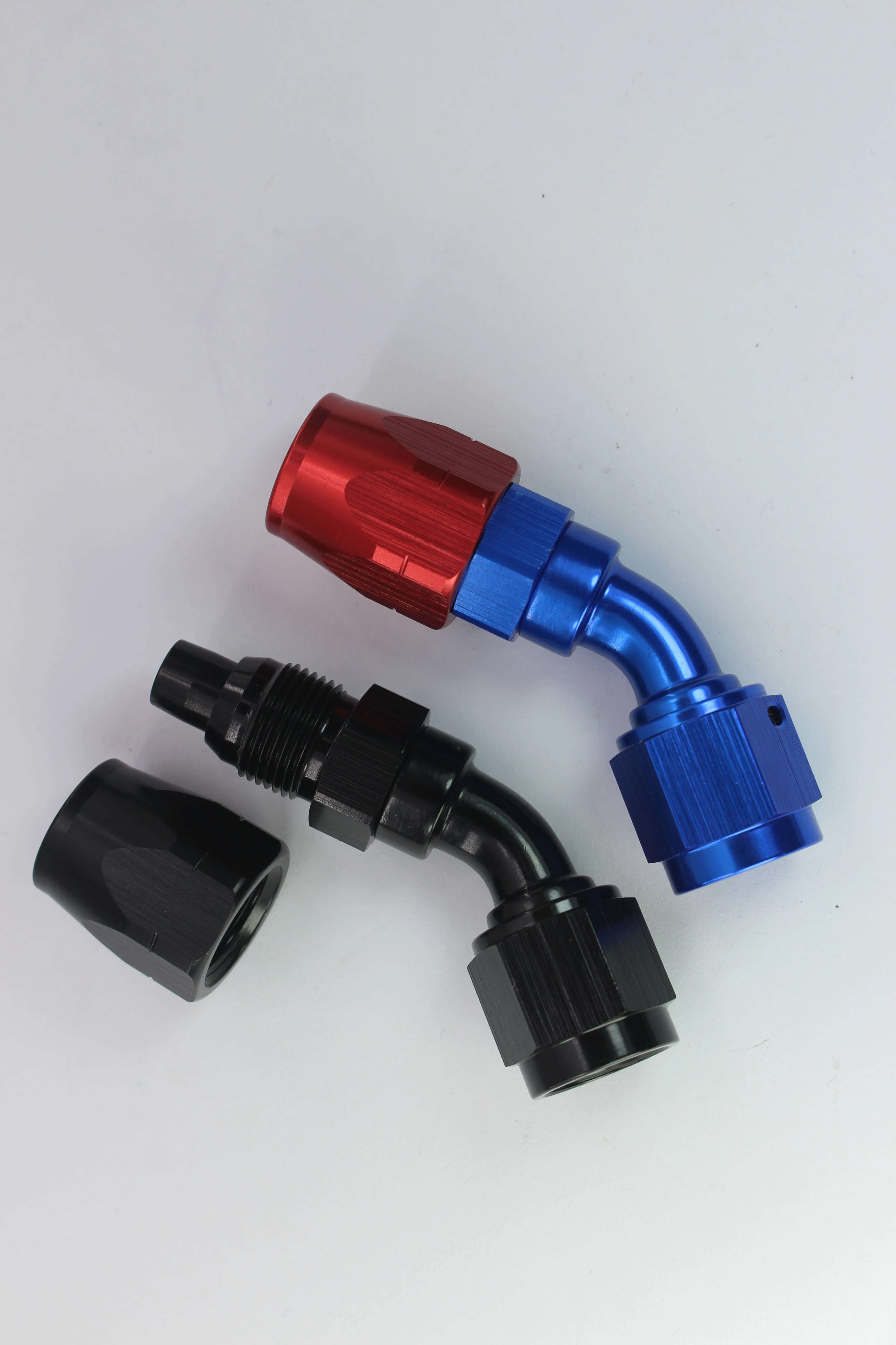 For vehicle modification Aluminum Alloy  30/45/ 60/90 degree full flow double swivel hose end