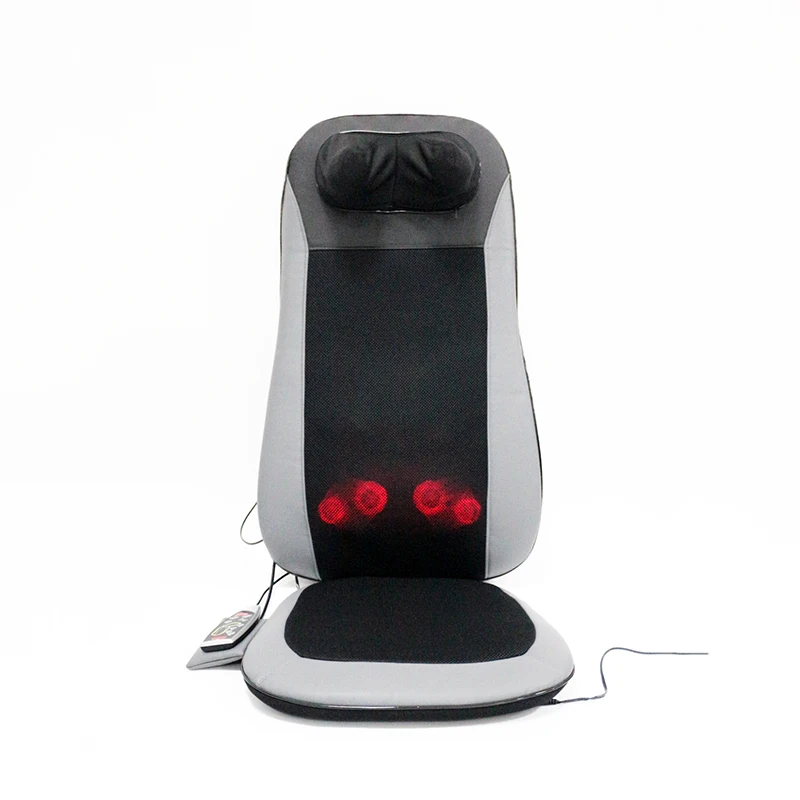 High Quality Back Vibration Lumbar Shiatsu Seat Red Light 3D Kneading Massage Chair Cushion For Home Office Chair Car Seat