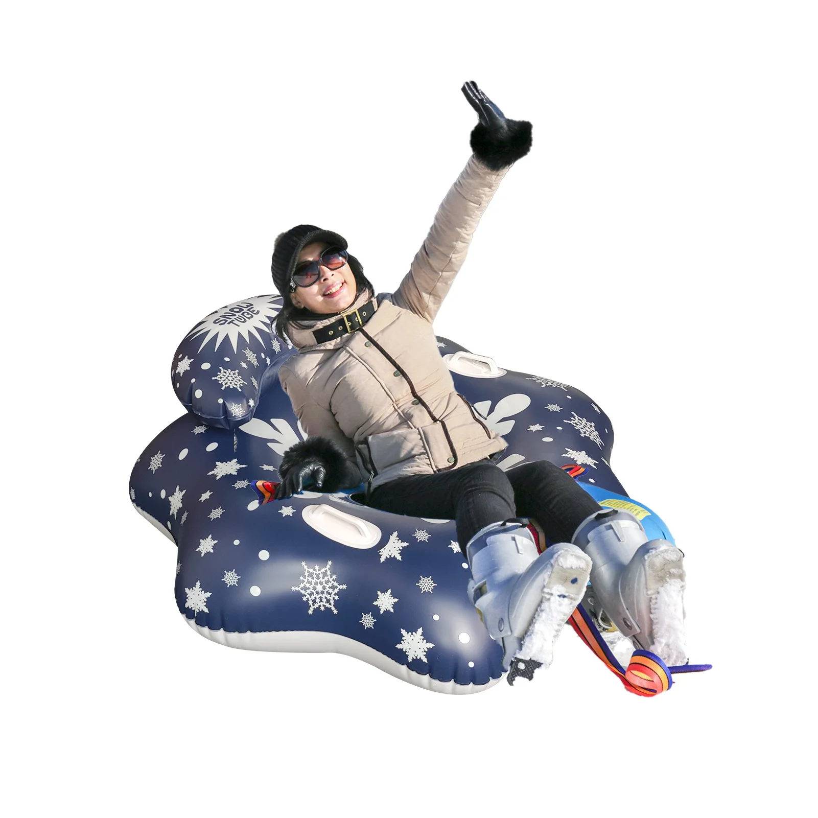 Ski tube, heavy snow pipe made of thick material, suitable for children outdoor snow toys  children and adult inflatable sleigh