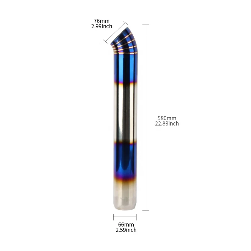 58cm Length Car Exhaust Pipe Muffler Universal Auto Tip Tail Tube Aluminum Alloy For Racing Decoration