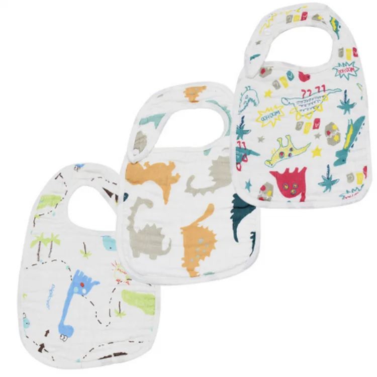 8layer 100% Cotton Muslin baby bandana drool bibs