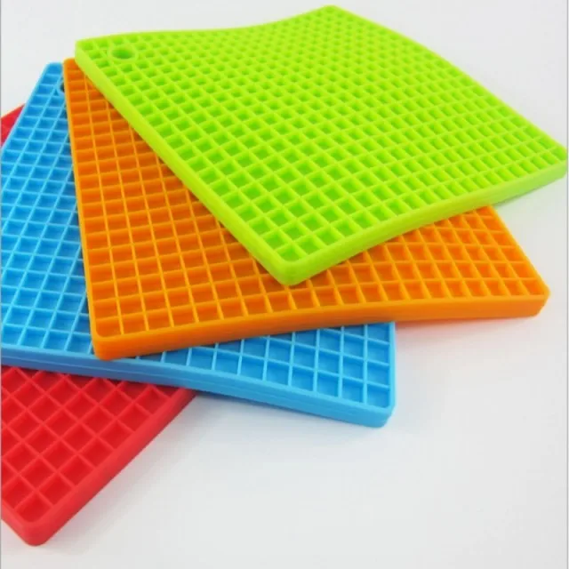 Kitchen Silicone Trivets Mat Honeycomb Silicone Hot Pads for Pot Holders Drying Coasters