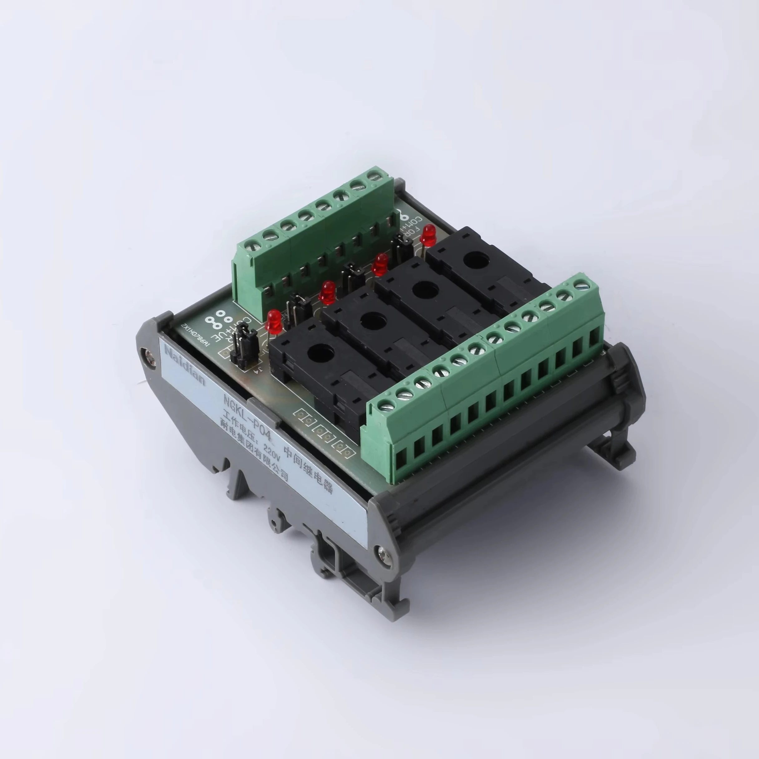 4 channels module template 220V NGKL-P04 Plug-in and Plug-out intermediate relay for automation equipment