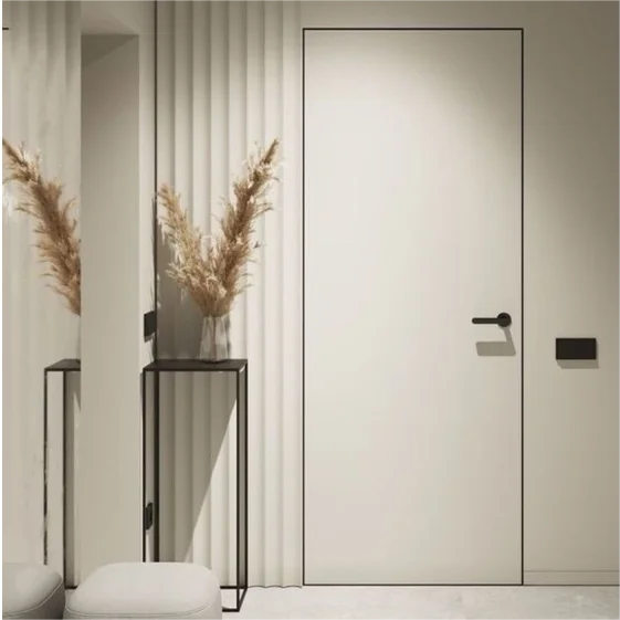 Push Hidden Door Solid Wood Panel Door Hidden Door Modern For Internal Room