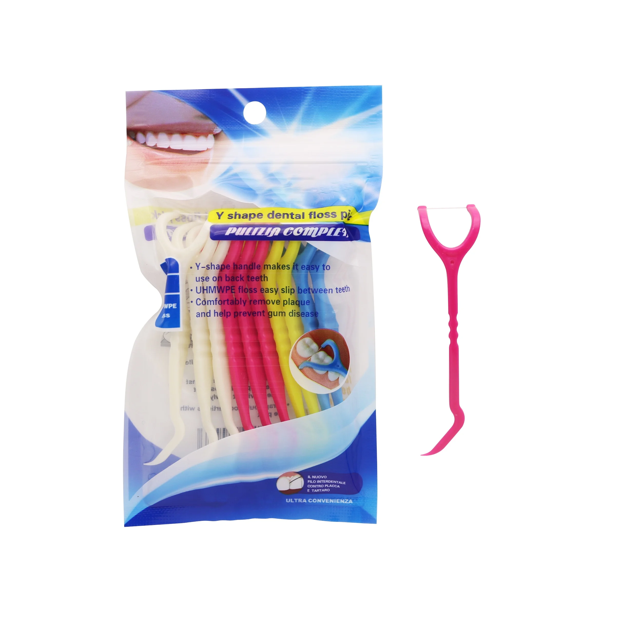 High quality dental Floss with  interdental brush Heads dental floss pick