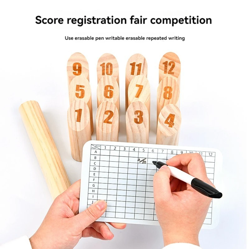 Wooden Smite Kubb Set Game With Printing Number All ages Traditional sports toy Funny Kids