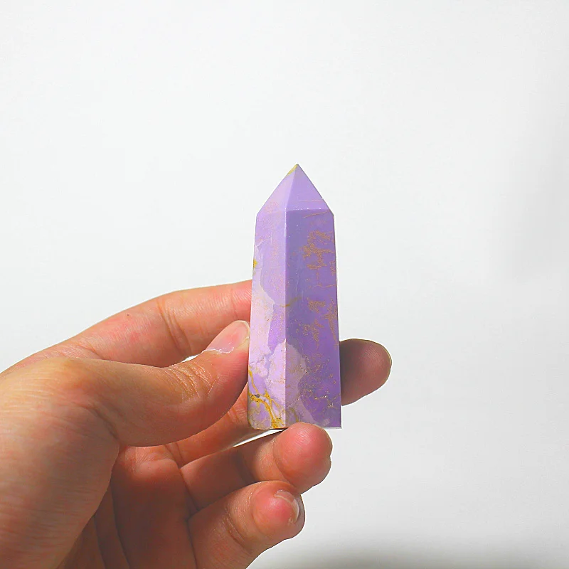 High Quality Natural Gemstone Reiki Phosphosiderite Healing Crystal Point For Home Decoration