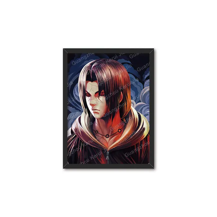 Оптовая продажа на заказ 3d японский манга постер Наруто shippuden Uchiha itachi аниме флип линзовидная картинка