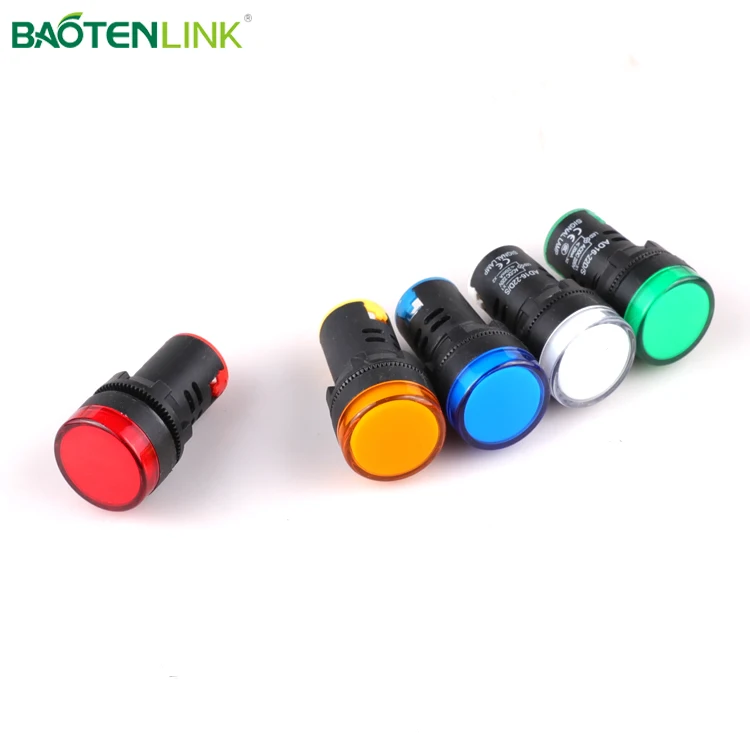  Round Plastic Ground Universal Multi-use Series Panel Pilot Signal Led Lights DC Voltage