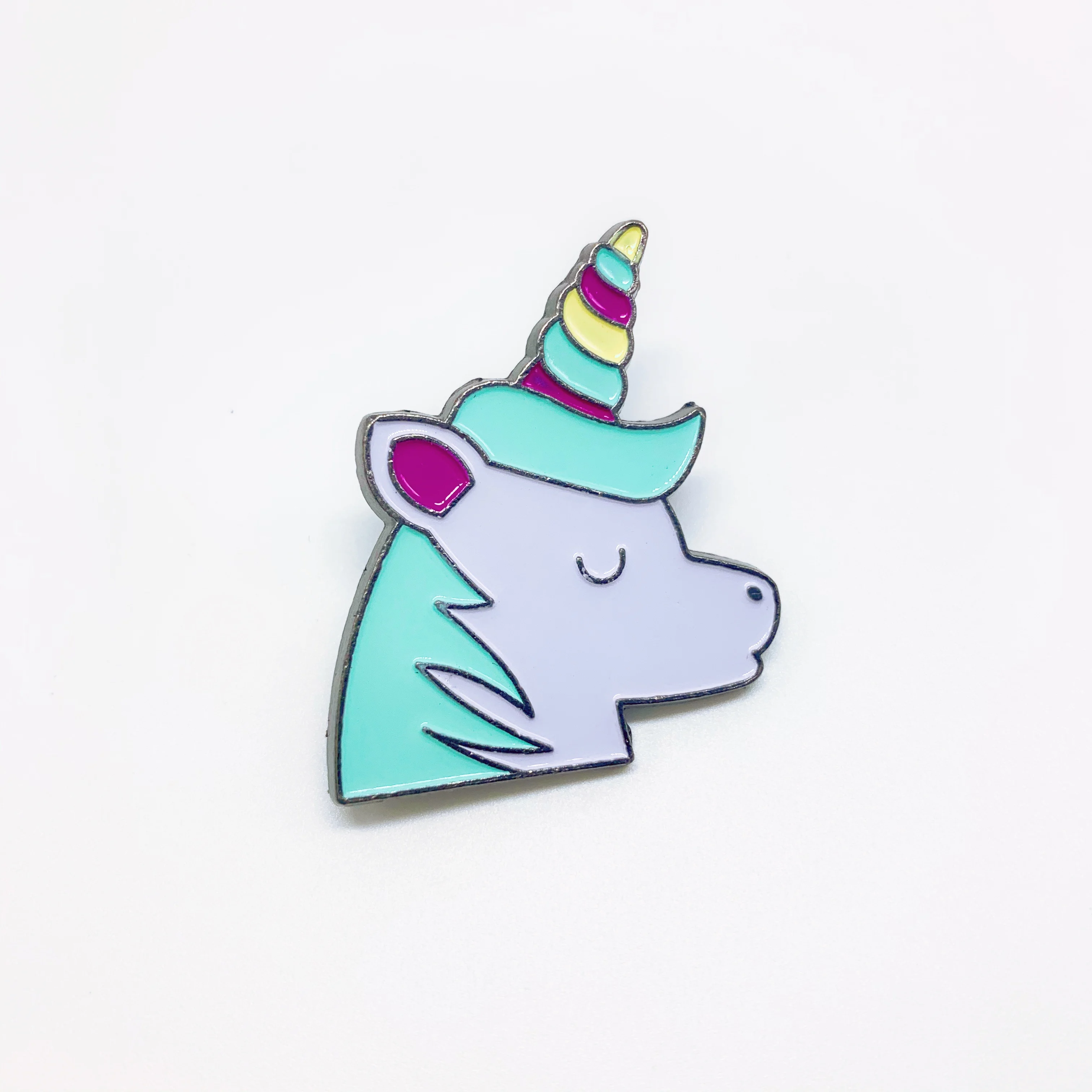 Cute Unicorn Soft Enamel Pin 3D Engraved Black Nickle High Polished Custom Enamel Lapel Pin