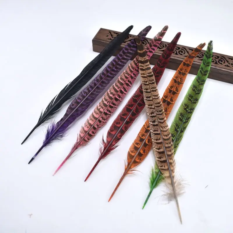 Crafts 10-12 inch colorful Feathers Natural Pheasant Tail Feather for jewelry making Party Decoration