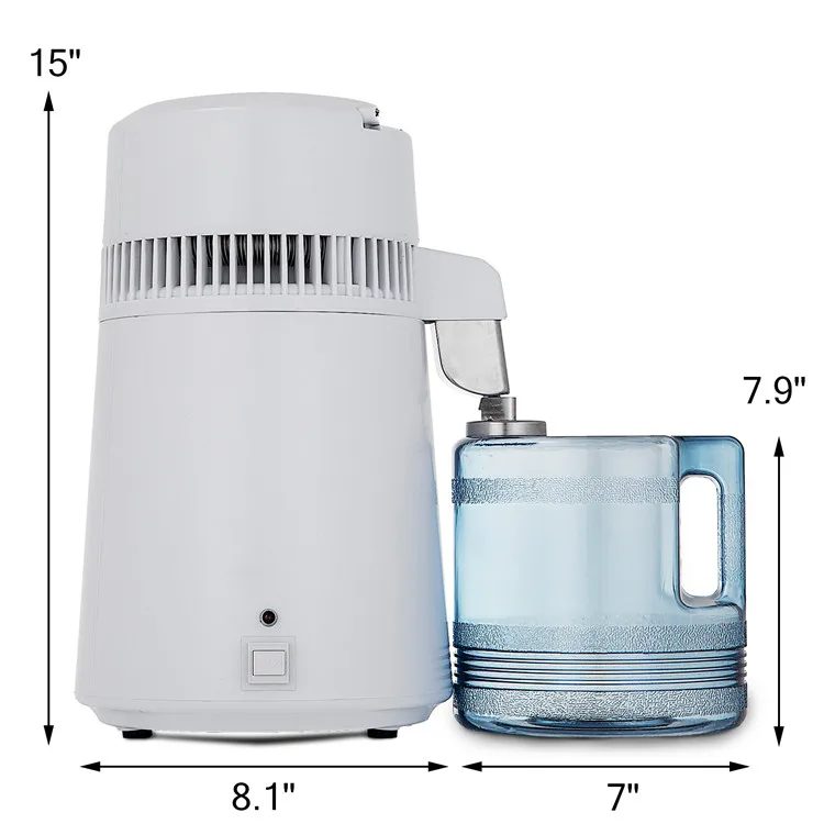 
Brand New 4L Water Distiller Dental Medical Filter Purifier Distilled Water Purify Internal Stainless Steel 750 Water Distiller 