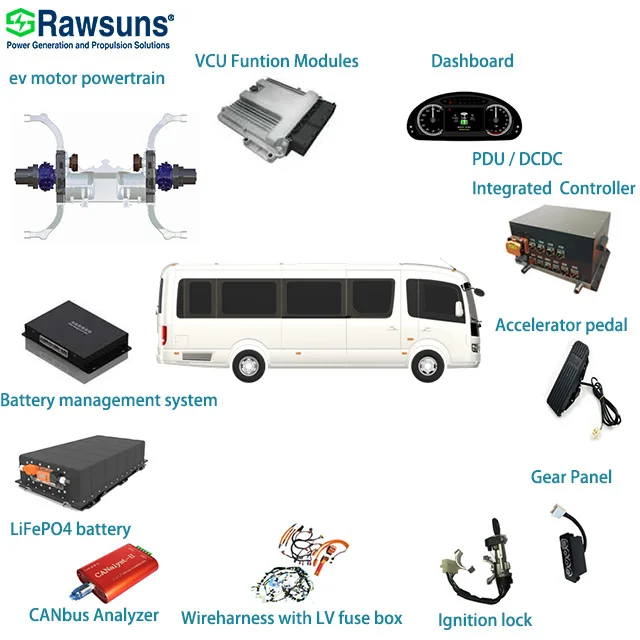 Two 4000Nm 5 ton load electric axle drive motor ev car conversion kit electrical propulsion system for High-end Business Minibus