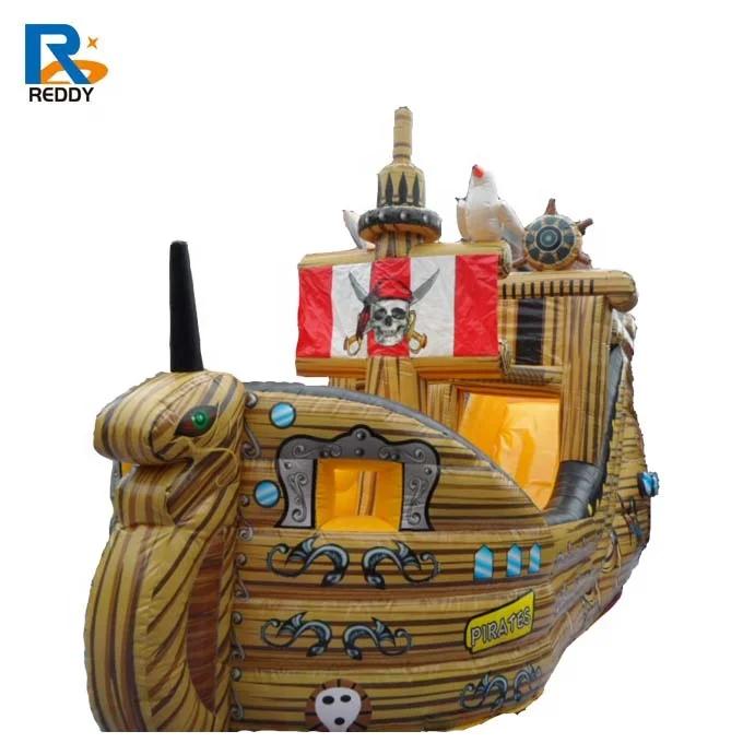 Corsair Theme Inflatable Castle Inflatable Bouncer With Dry Slide For Kids