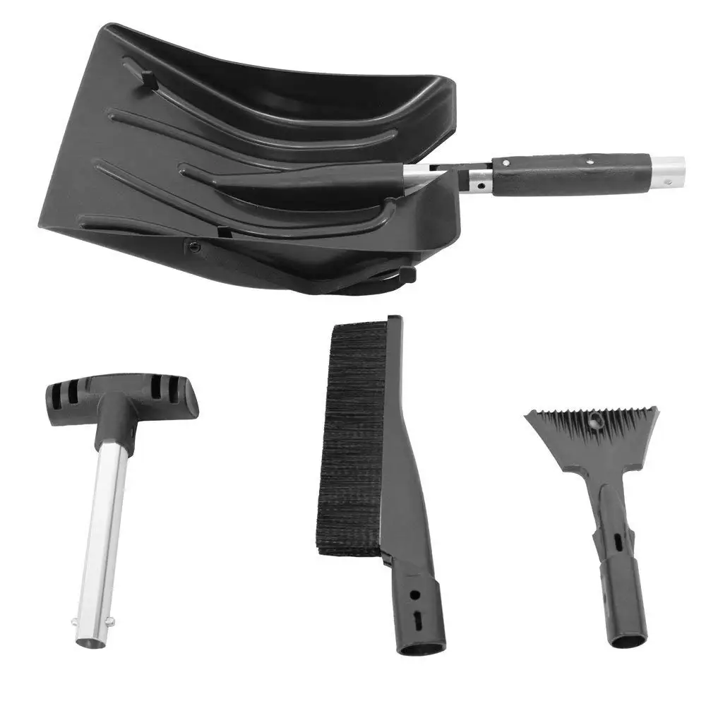 Winter 3 In 1 Snow Cleaning Kit Aluminum Plastic Hand Tools Ice Scraper Brush Car Snow Shovel