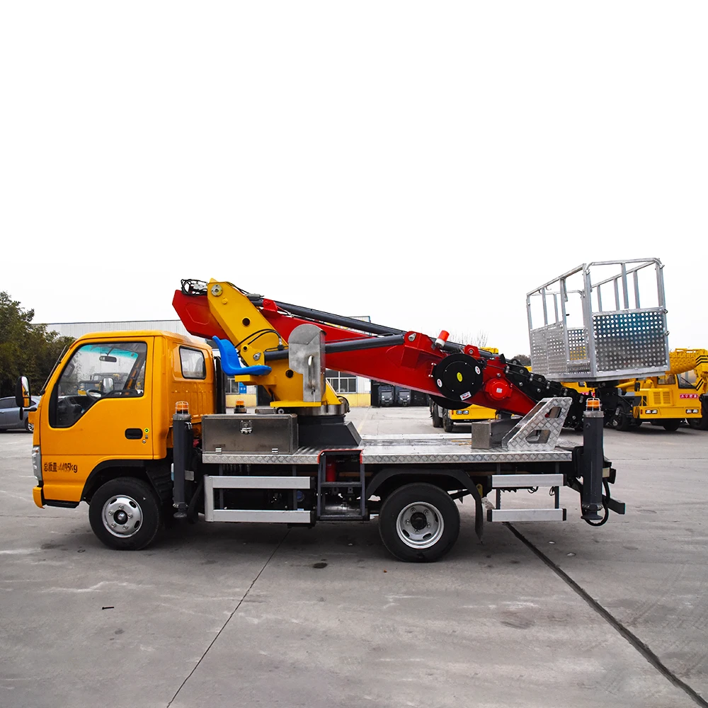 Factory Supply Ladder Forklift Truck Chinese Lugong Brand Aerial Work Platform Lift Capacity