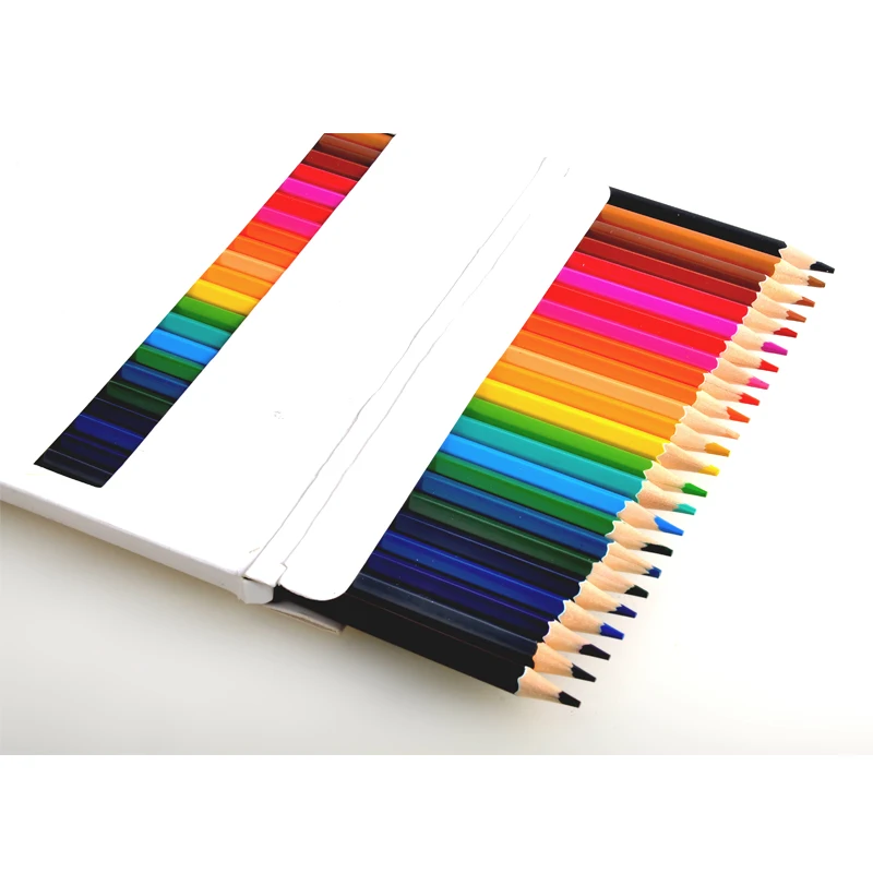 
Hot sales custom logo 7 inches basswood hexagonal 24 colors pencil for school 