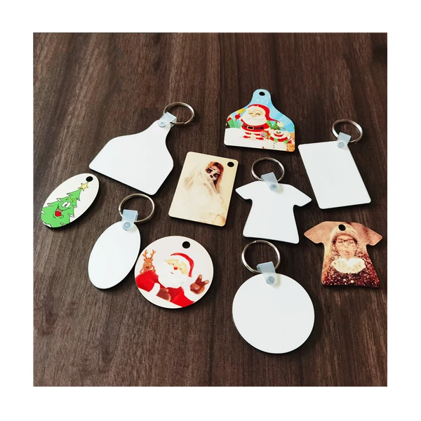 Double sided cow tag keychain Blank sublimation key ring 2023 new trends product