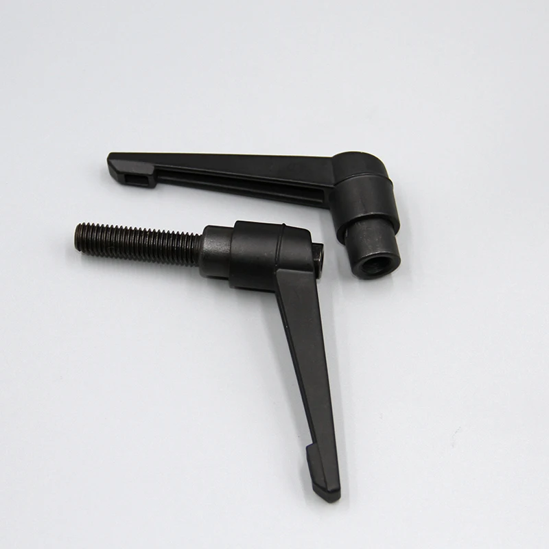 Customizable black Zinc-Aluminum alloy adjustable position tightening handle Orange adjustable clip rod rotating handle