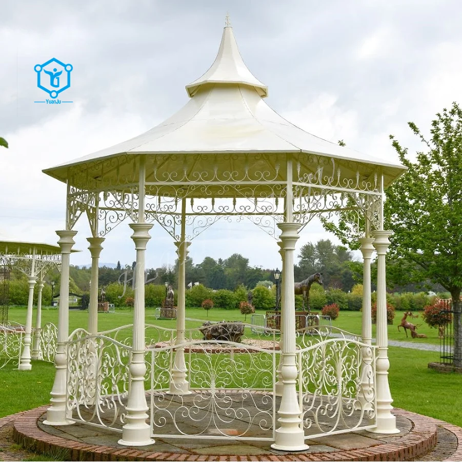 YUANJU Outdoor Gazebo Antique Classic Wrought Iron Gazebo