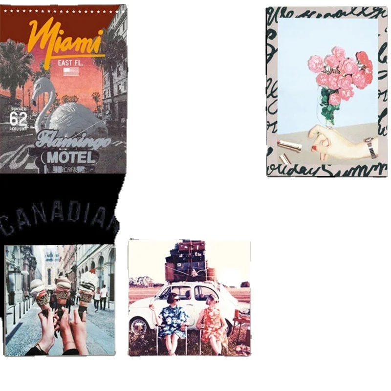 Fashion Lady Flower Heat Transfer Stickers Clothing Patches for Top Household Iron-on Transfers DIY Decoration Appliqued Parches