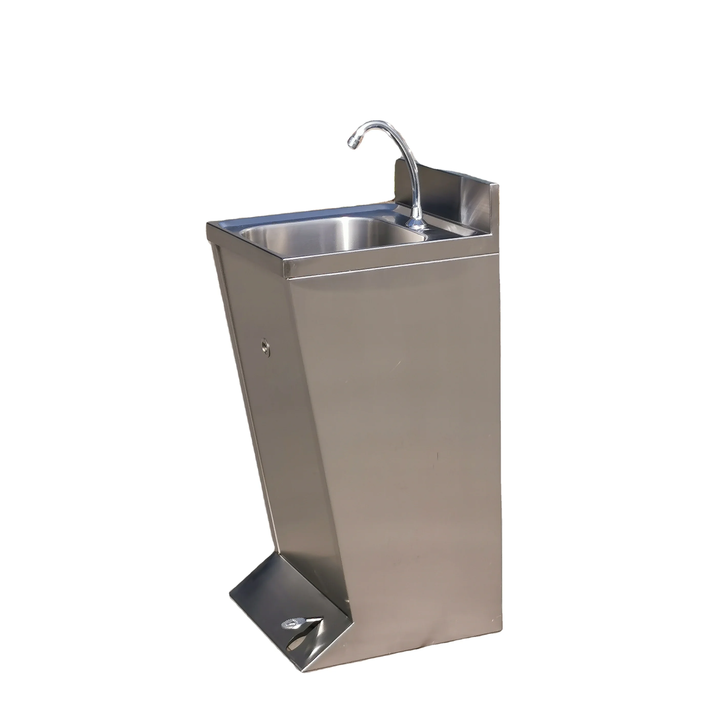 Operated Mobile Custom Size Hospital Commercial Foot Operated Stainless Steel Sink